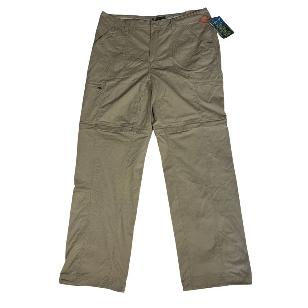 Royal Robbins Convertible Cargo Pants Mens US 38/ 32 Outdoor Hiking Beige New